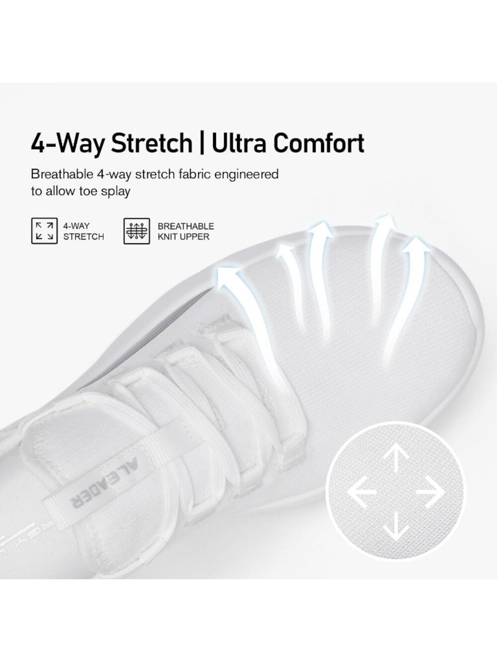 Women's White And Silver Mesh Energy Cloud Pull-On Lightweight Slip On Sneaker - Picture 2 of 6
